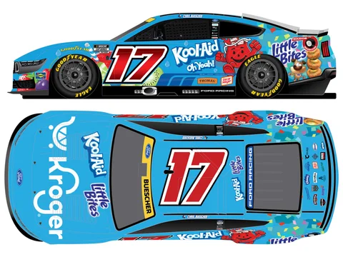 Manufacturer reference image: Chris Buescher 2026 Kroger/Kool-Aid/Little Bites 1:64 ARC Diecast