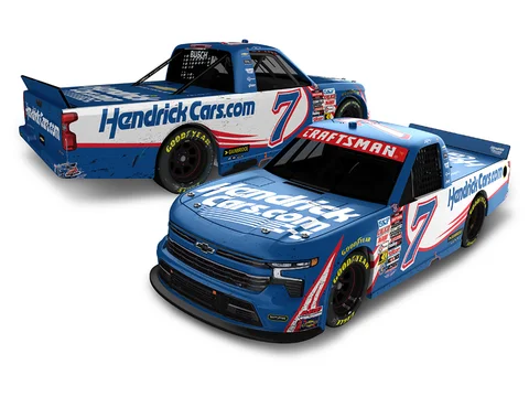 Manufacturer reference image: Kyle Busch 2026 HendrickCars.com Dover Raced Win 1:24 ARC Diecast