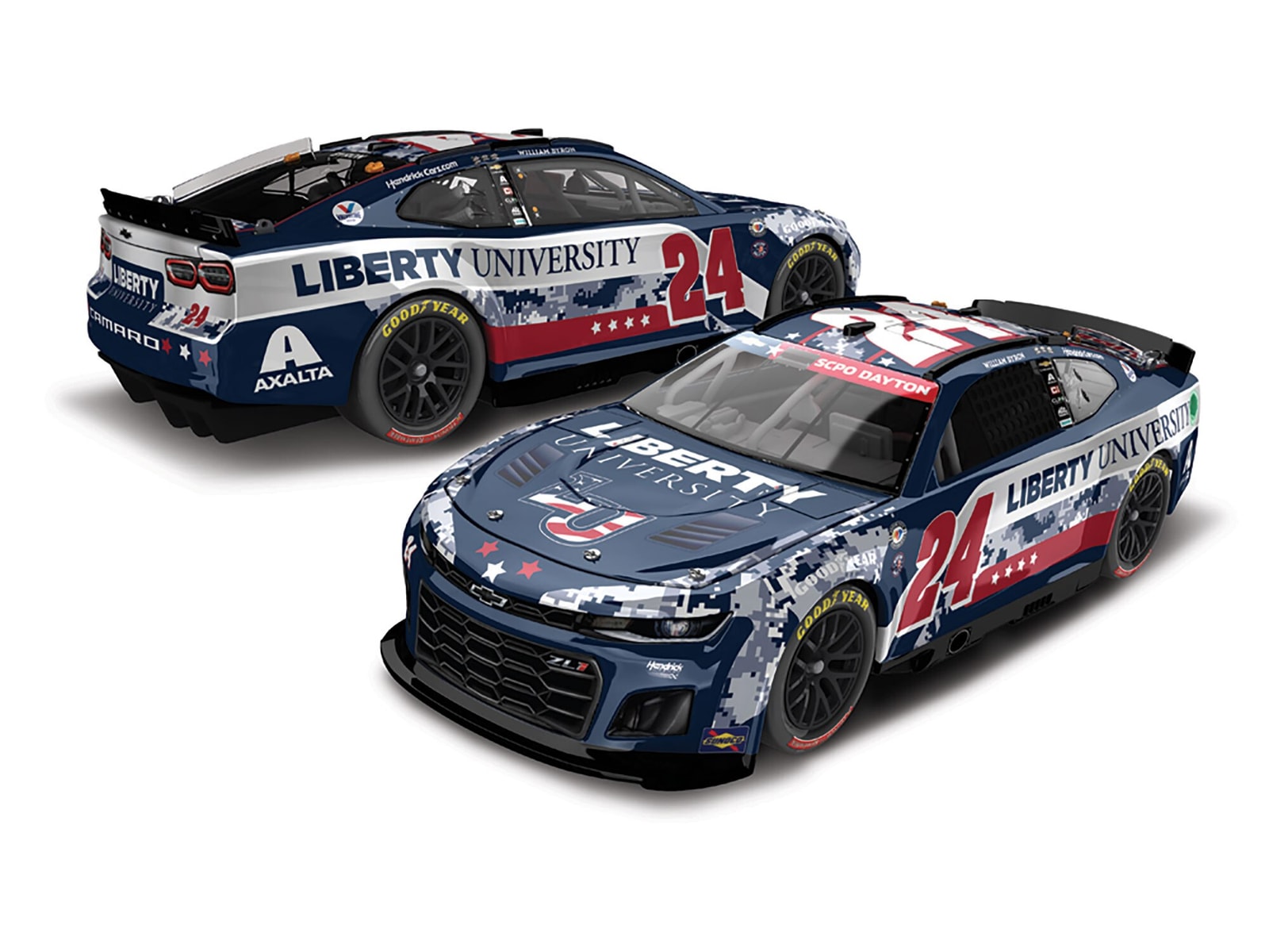 Manufacturer preview: William Byron 2023 Liberty University Patriotic 1:64 Diecast