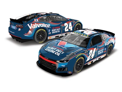 Manufacturer reference image: William Byron 2026 Valvoline Heavy Duty 1:24 Color Chrome ARC Diecast