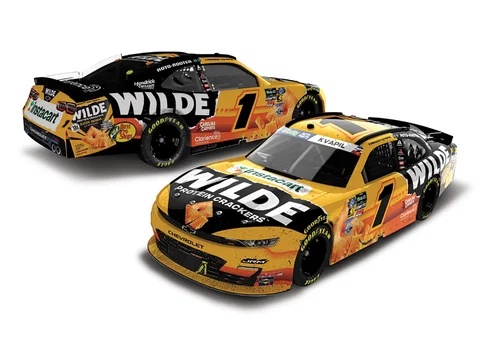 Manufacturer reference image: Carson Kvapil 2026 Wilde Protein Crackers Indianapolis Raced Win 1:24 Autographed ARC Diecast