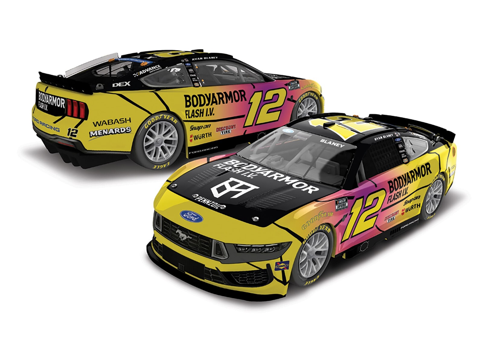 Manufacturer preview: Ryan Blaney 2026 BODYARMOR Flash I.V. Caffeine 1:24 ARC Diecast