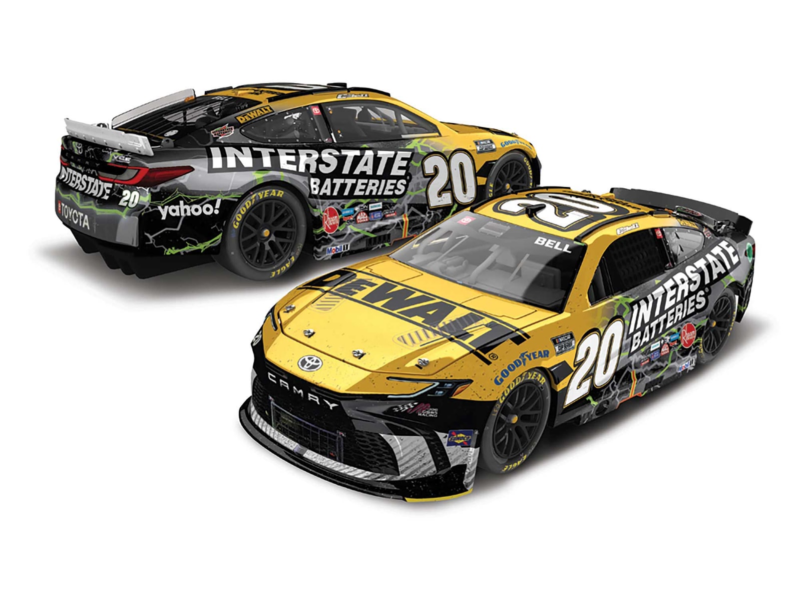 Manufacturer preview: Christopher Bell 2024 DEWALT/Interstate Batteries Daytona Duel Raced Win 1:24 Elite Diecast