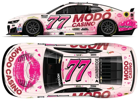 Manufacturer reference image: Carson Hocevar 2026 Modo Casino 1:24 Color Chrome ARC Diecast
