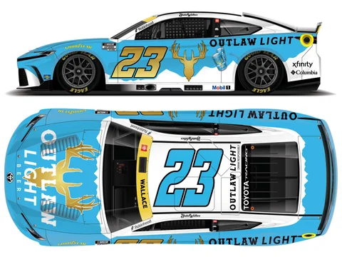 Manufacturer reference image: Bubba Wallace 2026 Outlaw Light 1:24 Color Chrome ARC Diecast