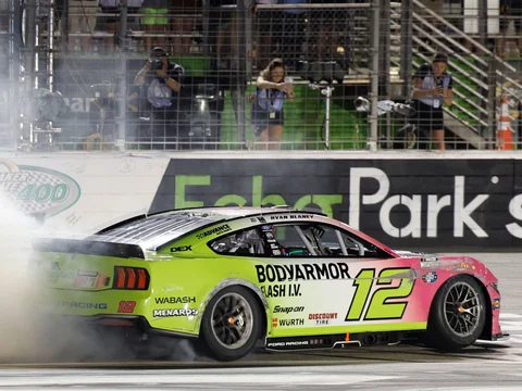 Manufacturer reference image: Ryan Blaney 2026 BODYARMOR Flash I.V. Atlanta Raced Win 1:64 ARC Diecast