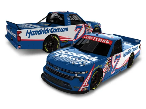 Manufacturer reference image: Kyle Busch 2026 HendrickCars.com EchoPark Speedway Raced Win 1:24 ARC Diecast