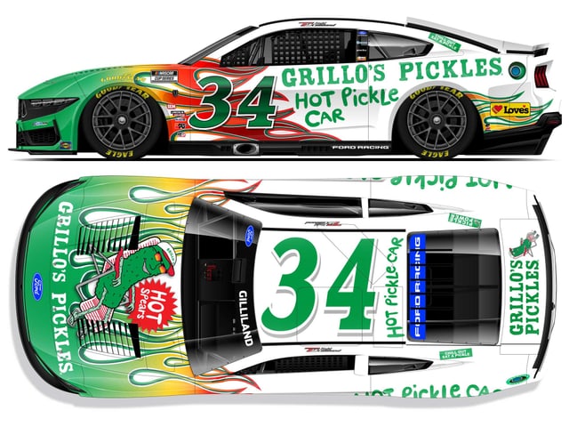 Manufacturer reference image: Todd Gilliland 2026 Grillo's Pickles Hot Spears 1:24 ARC Diecast