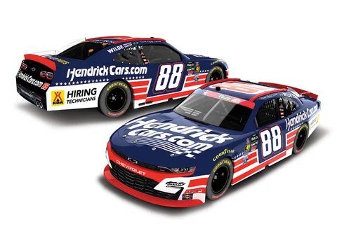 Manufacturer reference image: Rajah Caruth 2026 HendrickCars.com Patriotic 1:24 Autographed ARC Diecast