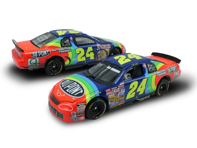 Manufacturer reference image: Jeff Gordon 1996 DuPont North Wilkesboro Raced Win 1:24 ARC Diecast