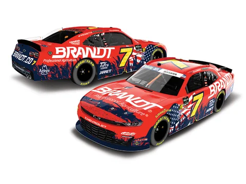 Manufacturer reference image: Justin Allgaier 2026 Brandt Patriotic 1:24 Color Chrome ARC Diecast